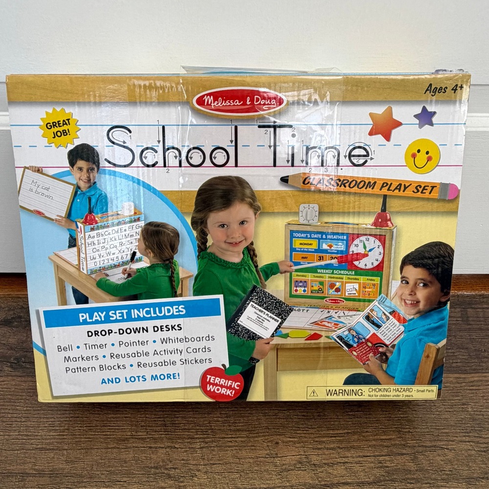 New Melissa & Doug School‎ Time Classroom Play Set 8514 Kids Educational Toy New